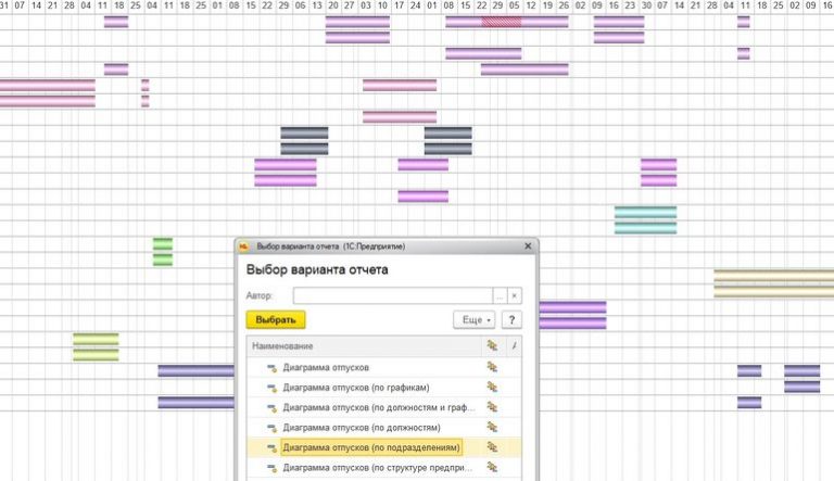 Диаграмма график отпусков в excel 2022